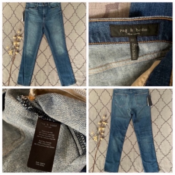 NWT-Rag&Bone Chic High Waist Slim Cigarette Jeans - Picture 6 of 9